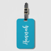 Persoonlijk trendy script aangepaste naam cool leu bagagelabel (Voorkant (verticaal))