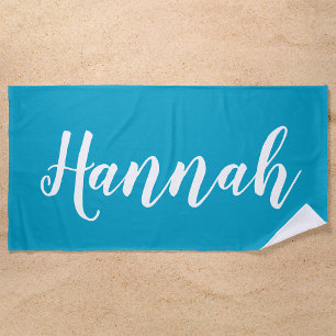 Persoonlijk trendy script aangepaste naam Cool leu Strandlaken