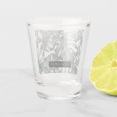 Persoonlijk Tropisch Monstera-blad Shot Glas (Achterkant)