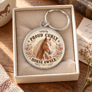 Persoonlijk trots Amerikaans Bashkir Curly paard  Sleutelhanger