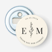 Persoonlijk trouwcadeau Elegante knoop Button Flesopener (Voorkant)