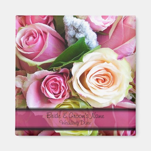 Persoonlijk trouwcadeau magneet (Voorkant)