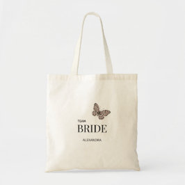 Persoonlijk trouwdesign voor bruidsteam tote bag