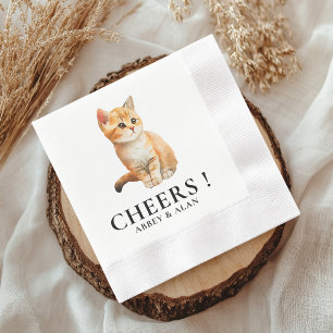 Persoonlijk Trouwhuwelijk Paar Monogram Trouwhuwel Servet