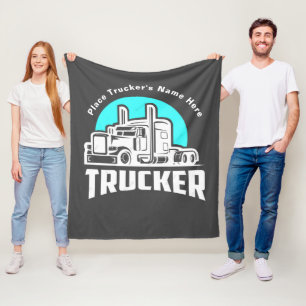 Persoonlijk Trucker Geschenk Dekbed Fleece Deken