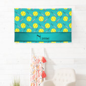 Persoonlijk turquoise softball-patroon spandoek (Insitu)