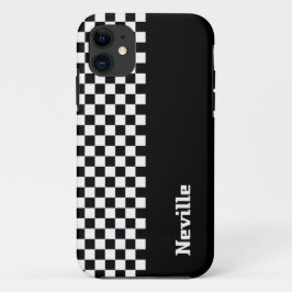 Persoonlijk tweetonig schaakbord iPhone 11 hoesje
