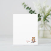 Persoonlijk Uil Briefpapier (Staand voorkant)
