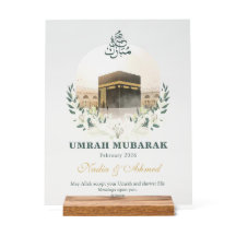 Persoonlijk Umrah Mubarak Acrylbord