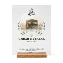 Persoonlijk Umrah Mubarak Acrylbord