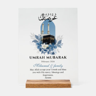 Persoonlijk Umrah Mubarak Acrylbord – Islamitisch  Acryl Bord