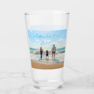 Persoonlijk uw foto en aangepaste tekst glas