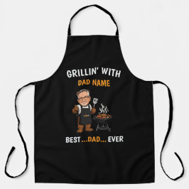 Persoonlijk Vader BBQ | Aangepaste Vader Naam Schort