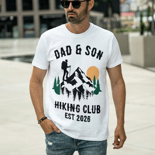 Persoonlijk vader & zoon wandelen t-shirt