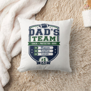 Persoonlijk Vaderdag cadeau voor papa's voetbaltea Kussen