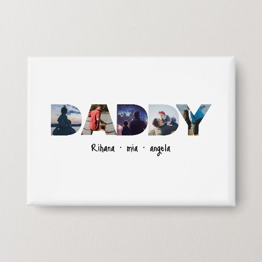 Persoonlijk Vaderdag foto cadeau Button (Voorkant)