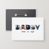 Persoonlijk Vaderdag foto cadeau Button (Voorkant / Achterkant)
