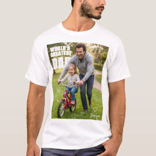 Persoonlijk Vaderdag PhotoPop foto T-shirt