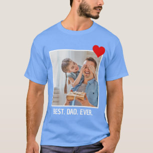 Persoonlijk vadersdag cadeau Beste papa ooit foto T-shirt