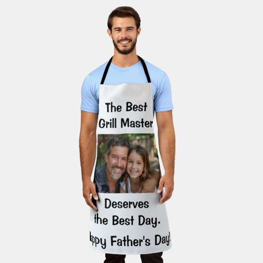 Persoonlijk vadersdag schort (Gedragen)