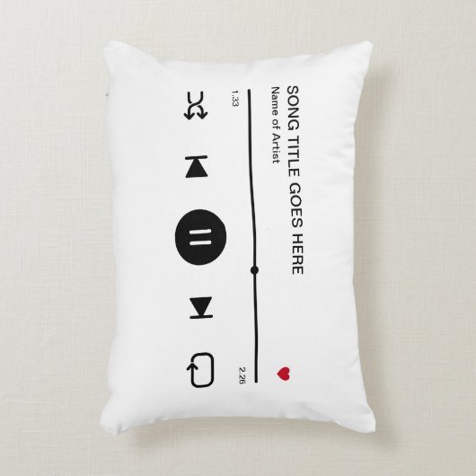 Persoonlijk Valentijnsdag Lied Album Koppel Accent Kussen (Voorkant(Verticaal))