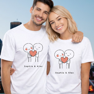 Persoonlijk Valentine's Koppel Matchende T-shirt