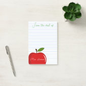 Persoonlijk van het bureau van leerkracht Rode App Post-it® Notes (Kantoor)