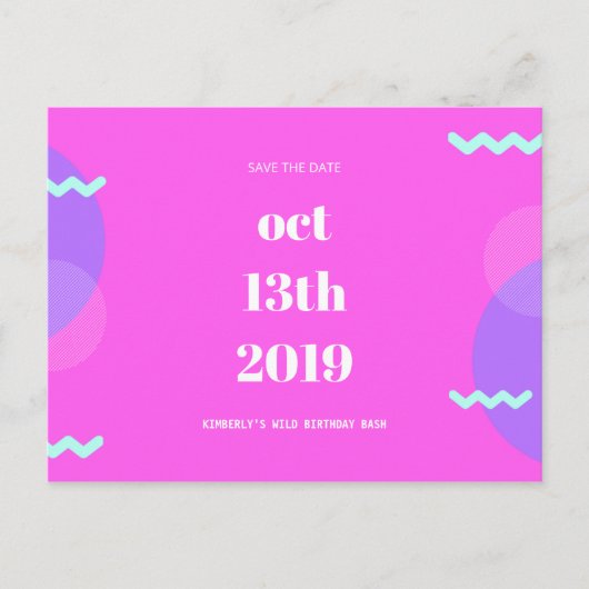 Persoonlijk - Verjaardag sparen de Datum Briefkaart (Voorkant)