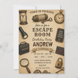 Persoonlijk verjaardagsfeest Escape Room Kaart