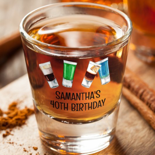 Persoonlijk Verjaardagsfeest Shot Drank Alcohol Glas