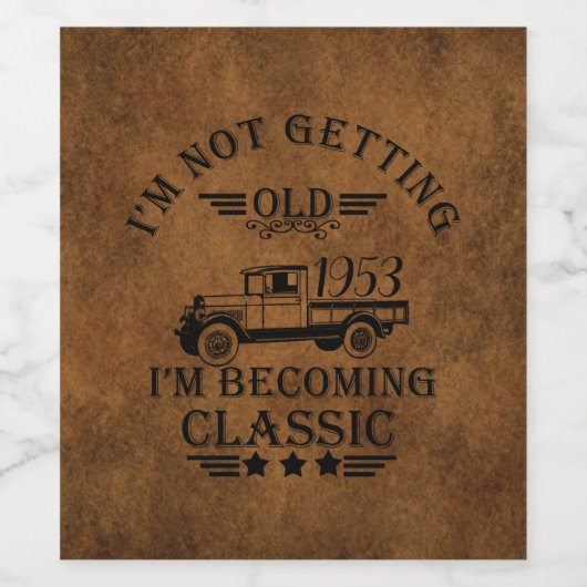 persoonlijk verjaardagsfeestje 50 jaar oud wijn etiket (Enkel label)