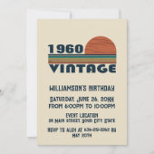 Persoonlijk verjaardagsfeestje in vintage stijl kaart (Voorkant)