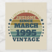 Persoonlijk verjaardagsfeestje van 30 jaar oud in wijn etiket (Enkel label)