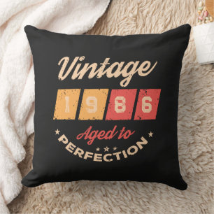Persoonlijk verjaardagsfeestje veertig vintage 40s kussen
