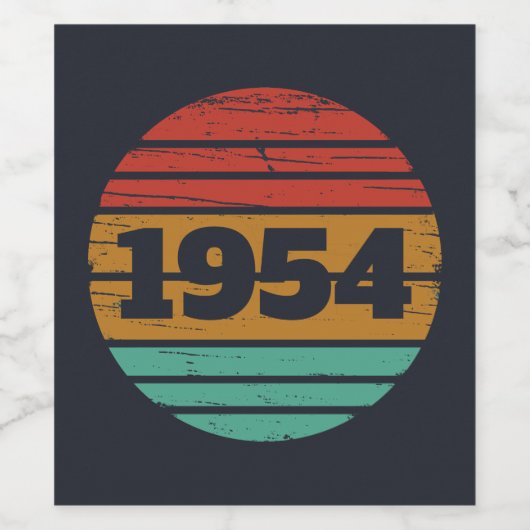 Persoonlijk verjaardagsfeestje zeventig 70 jaar wijn etiket (Enkel label)