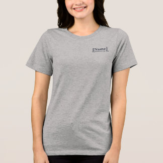 Persoonlijk verpleegstershandtekening zak plaatsin Tri-Blend shirt