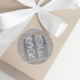 Persoonlijk Verweerd Strand Drijfhout Surfplank Ronde Sticker