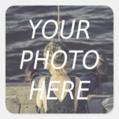 Persoonlijk vierkant fotostickersblad vierkante sticker (Voorkant)