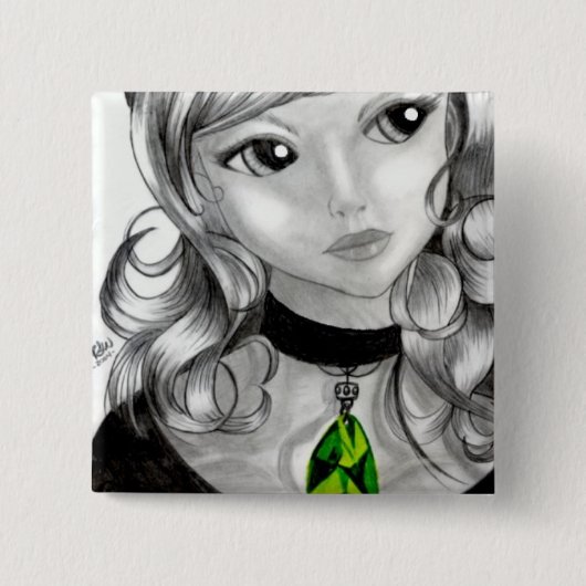 Persoonlijk Vierkante Button 5,1 Cm (Voorkant)