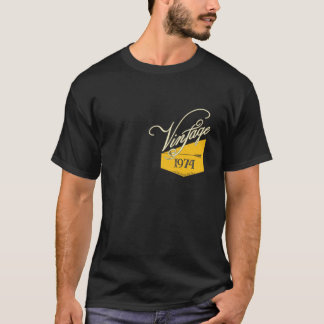 Persoonlijk Vintage 1974 Retro Verjaardagscadeau T-shirt
