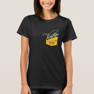 Persoonlijk vintage 1974 retro verjaardagscadeau t-shirt