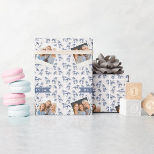 Persoonlijk Vintage Blauwe Paard Klassiek Landelij Cadeaupapier