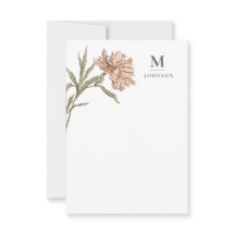 Persoonlijk Vintage Bloemmotief Botanisch Initiaal