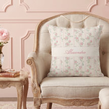 Persoonlijk vintage bloemmotief Roos monogram
