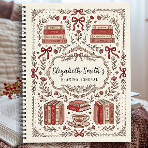 Persoonlijk Vintage Coquette Leesjournaal Notitieboek