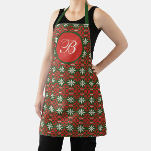Persoonlijk vintage kerst/winter patroon schort