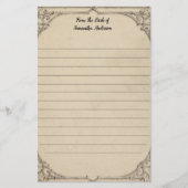 Persoonlijk Vintage Vervaaide Antieke Persoonlijk  Briefpapier (Voorkant)