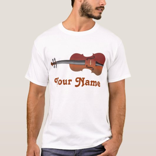 Persoonlijk Violin T-shirt Gift (Voorkant)