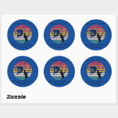 Persoonlijk Vis Bachelor Weekend Ronde Sticker (Vel)