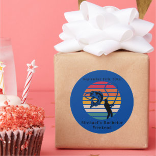 Persoonlijk Vis Bachelor Weekend Ronde Sticker